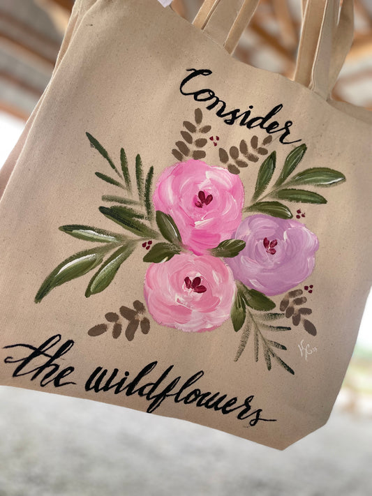 Consider the Wildflowers Canvas Bag