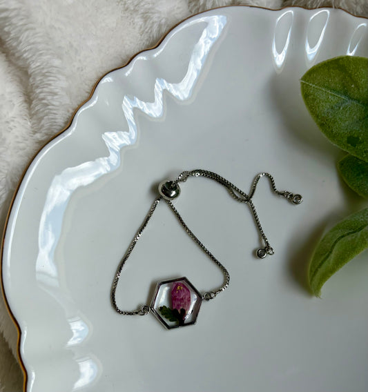 Baby Rose Bud Bracelet-Silver