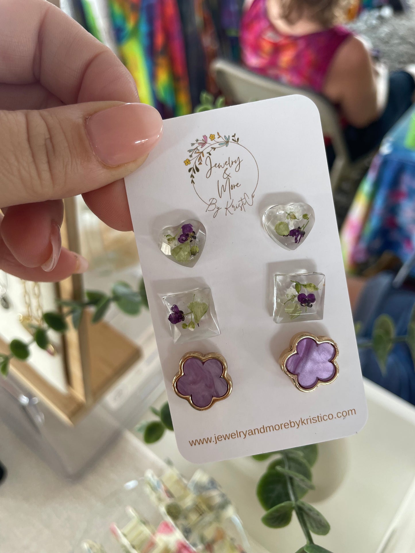 Crystal Clear & Lavender Stud Pack