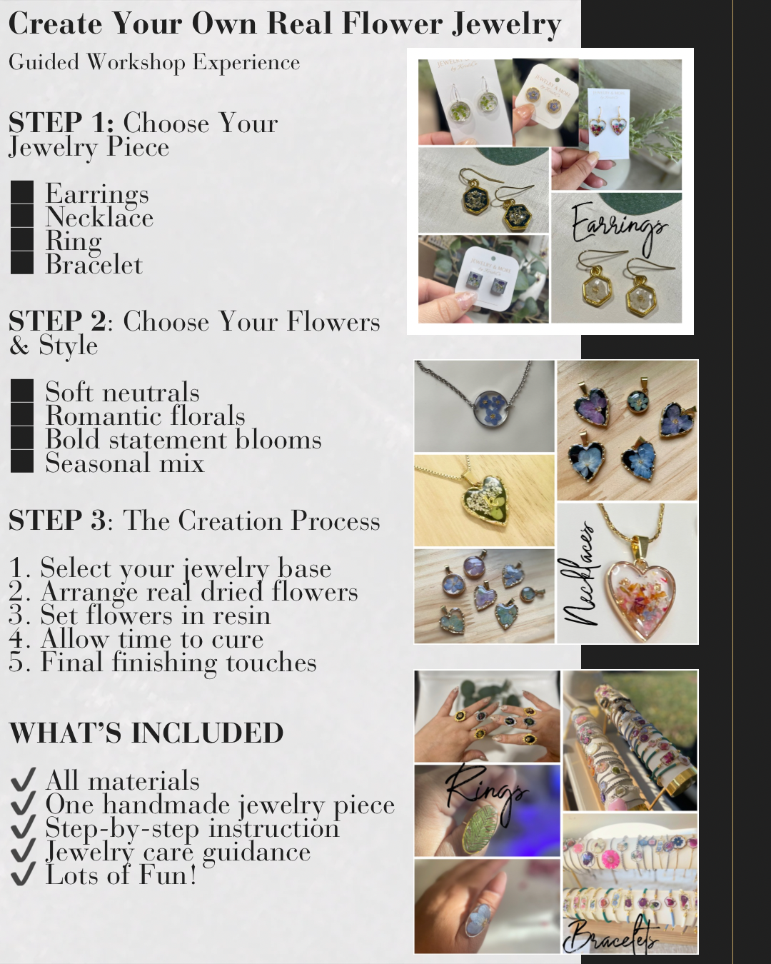 Tuesday Flower & Resin Workshop-6 Spots Weekly