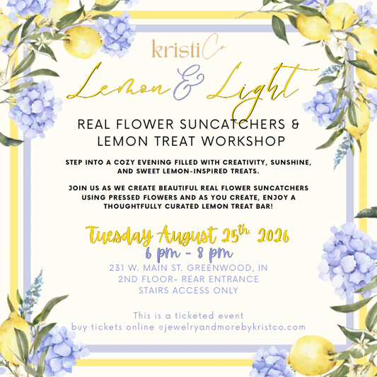 Lemon & Light: Real Flower SunCatcher Workshop