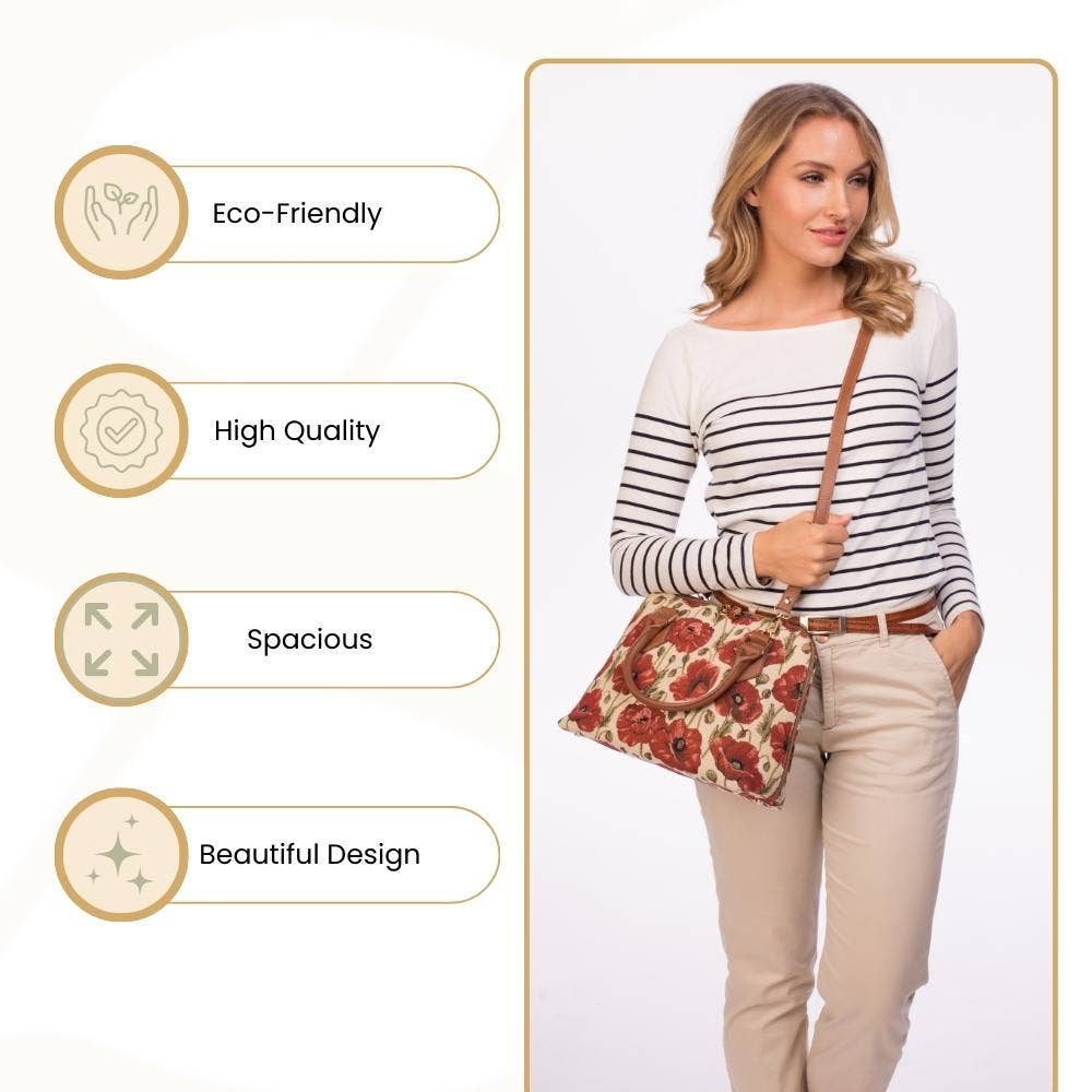 THE POPPY| Poppy Convertible Top Handle Purse Handbag