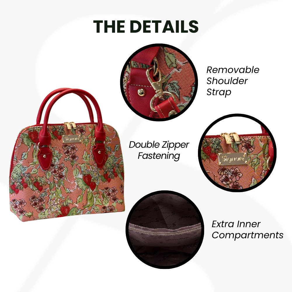 WILD & SWEET| Wild Strawberry Convertible Top Handle Purse Handbag